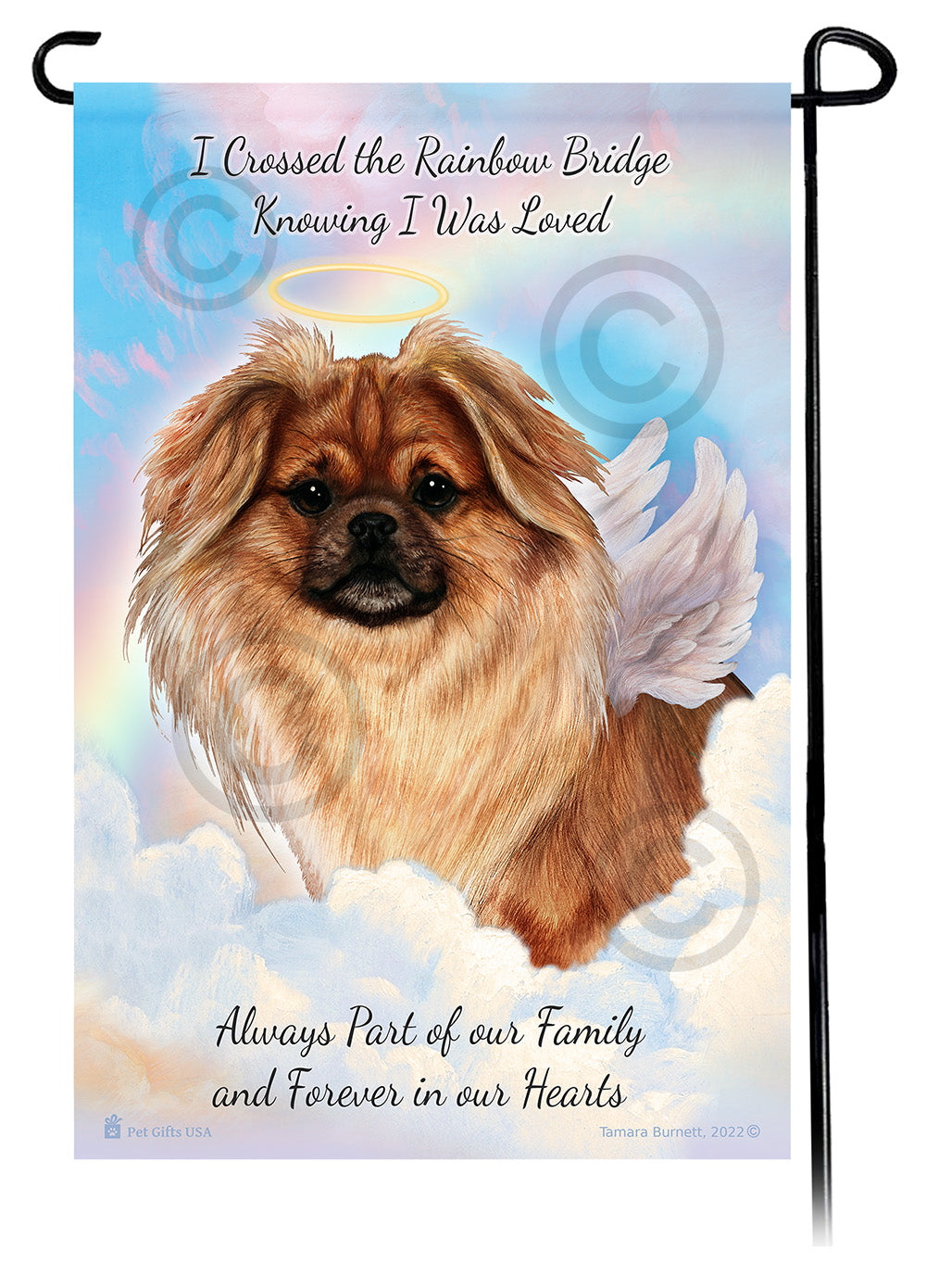 Tibetan Spaniel Memorial - Garden Flag
