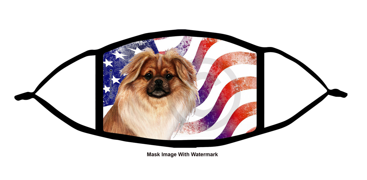 Tibetan Spaniel (Red Sable) Face Mask