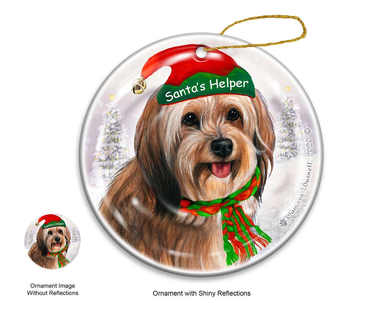 Tibetan Terrier - Santa's Helper Ornament