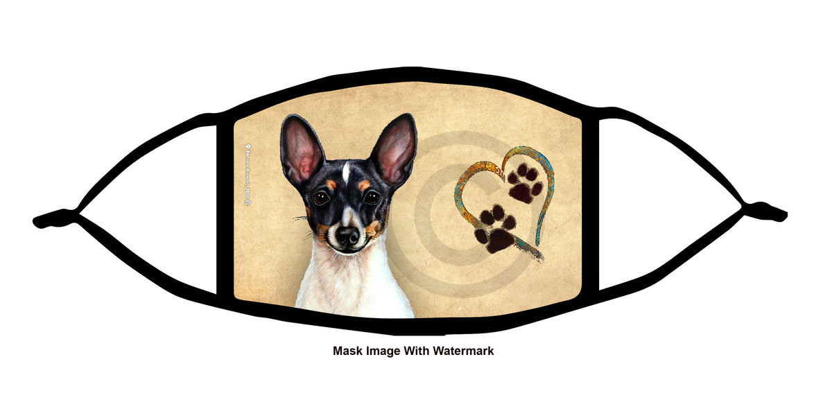 Toy Fox Terrier (Black Tricolor) Face Mask
