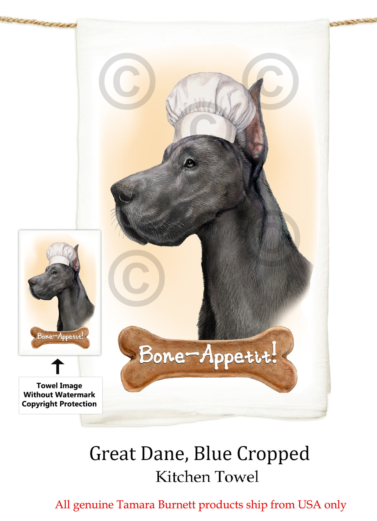 Great Dane Flour Sack Towel