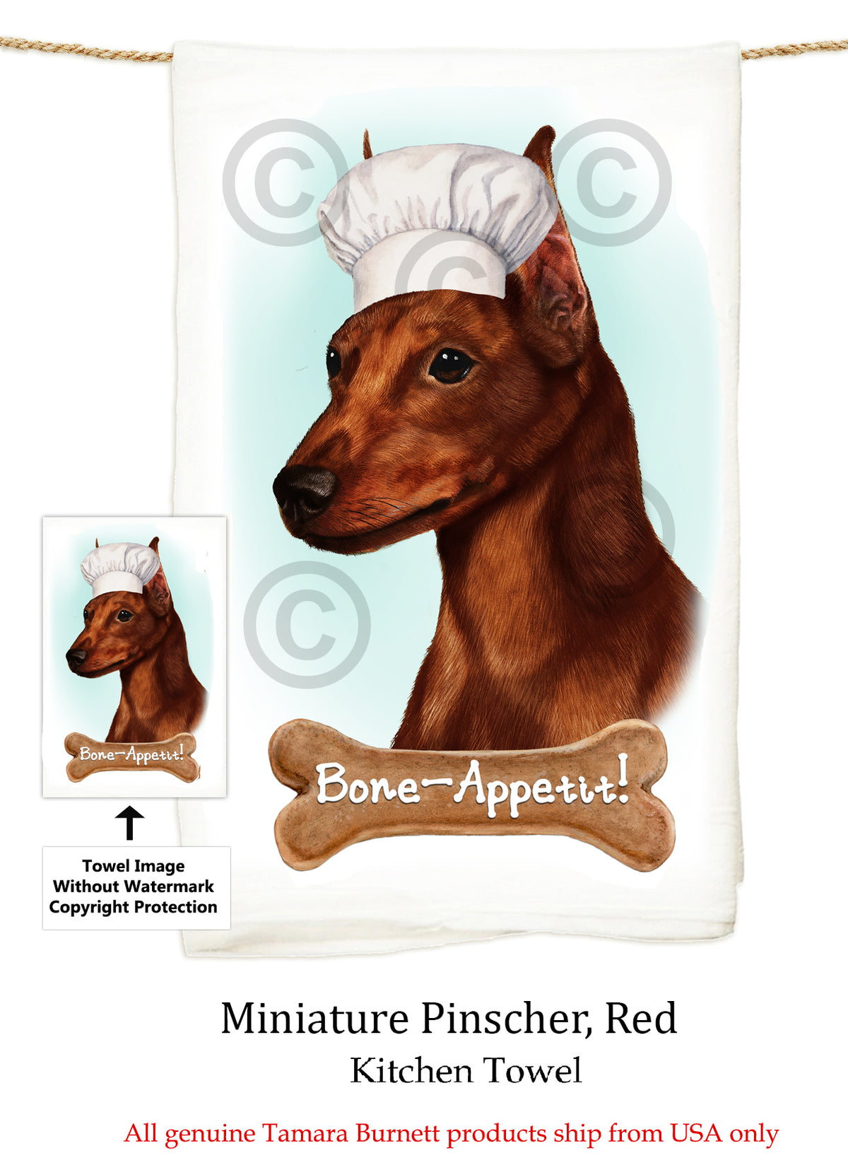 Miniature Pinscher Flour Sack Towel