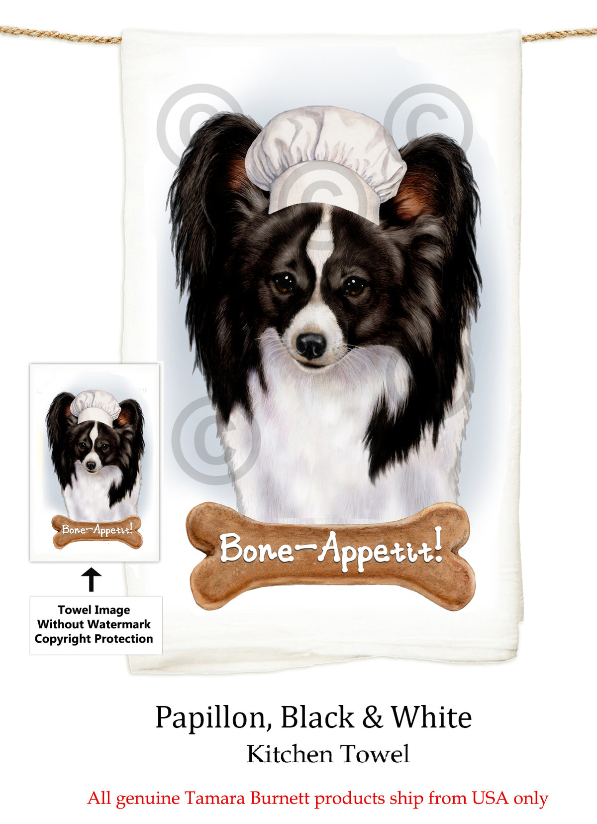 Papillon Flour Sack Towel