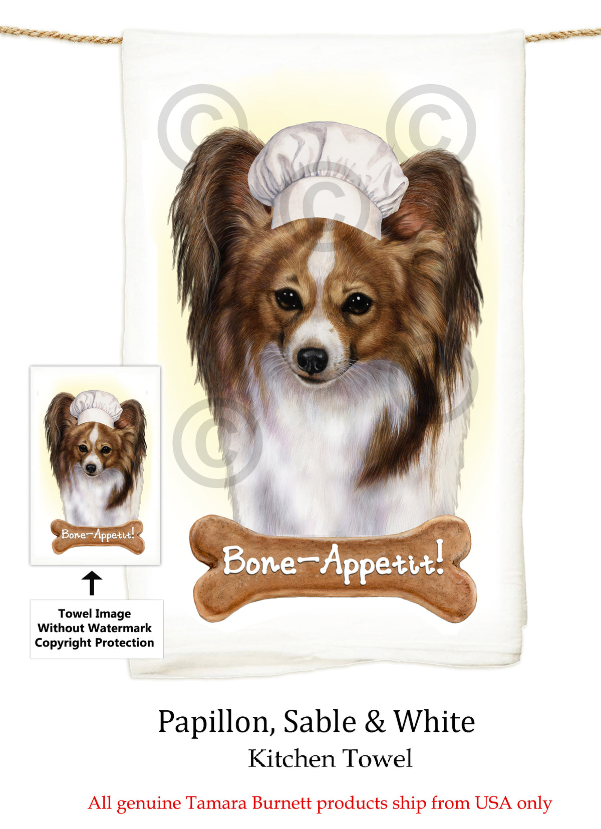 Papillon Flour Sack Towel
