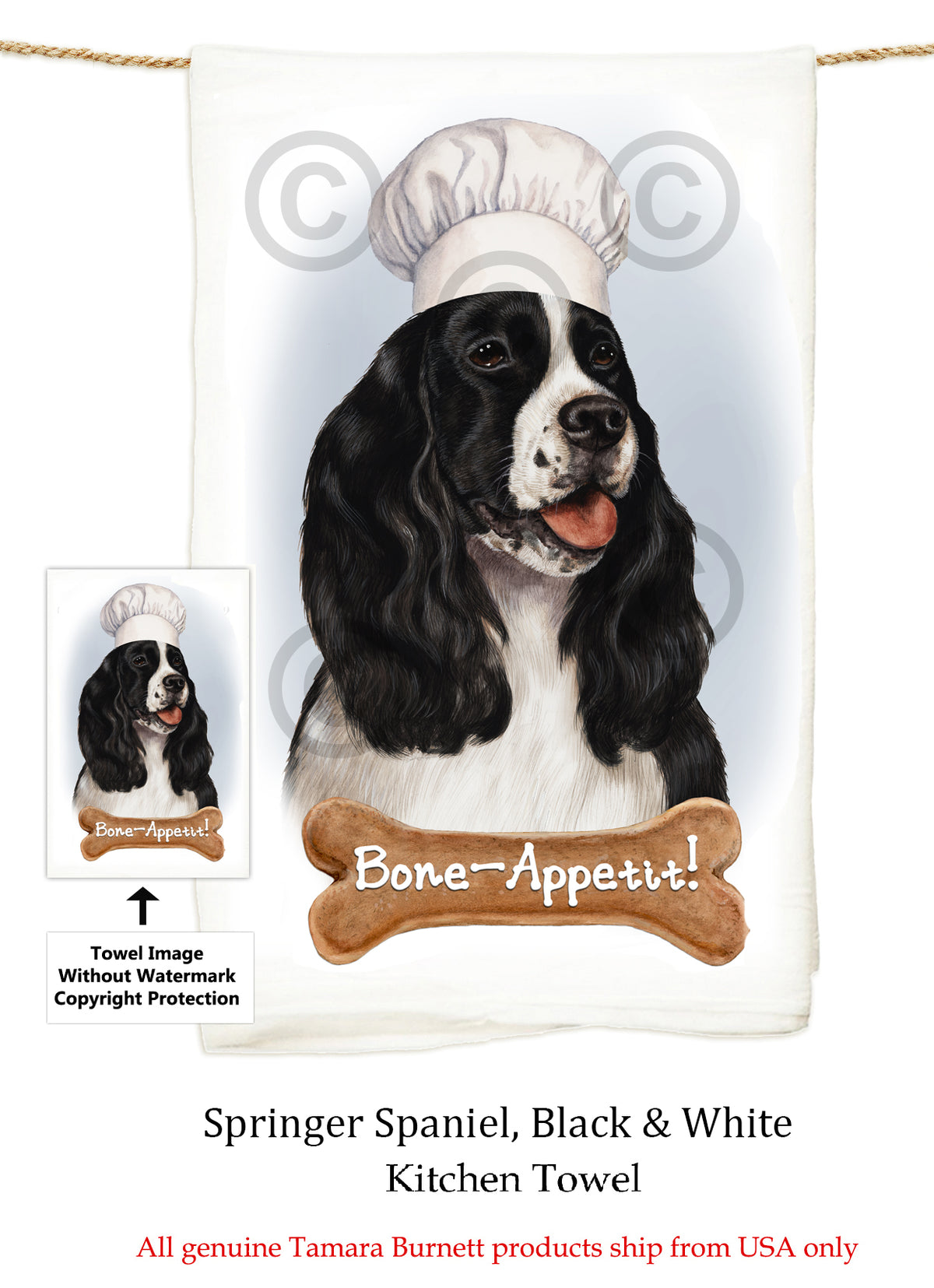 Springer Spaniel Flour Sack Towel
