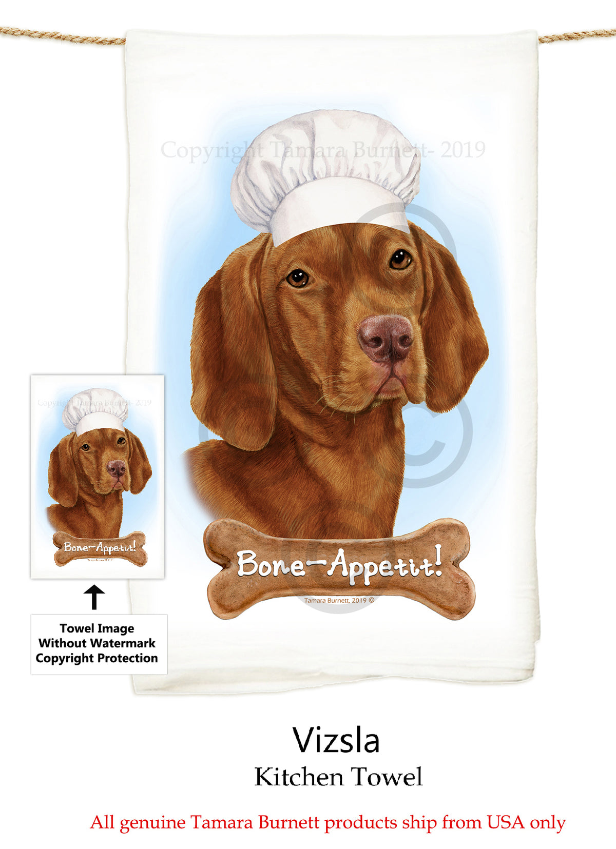 Vizsla Flour Sack Towel