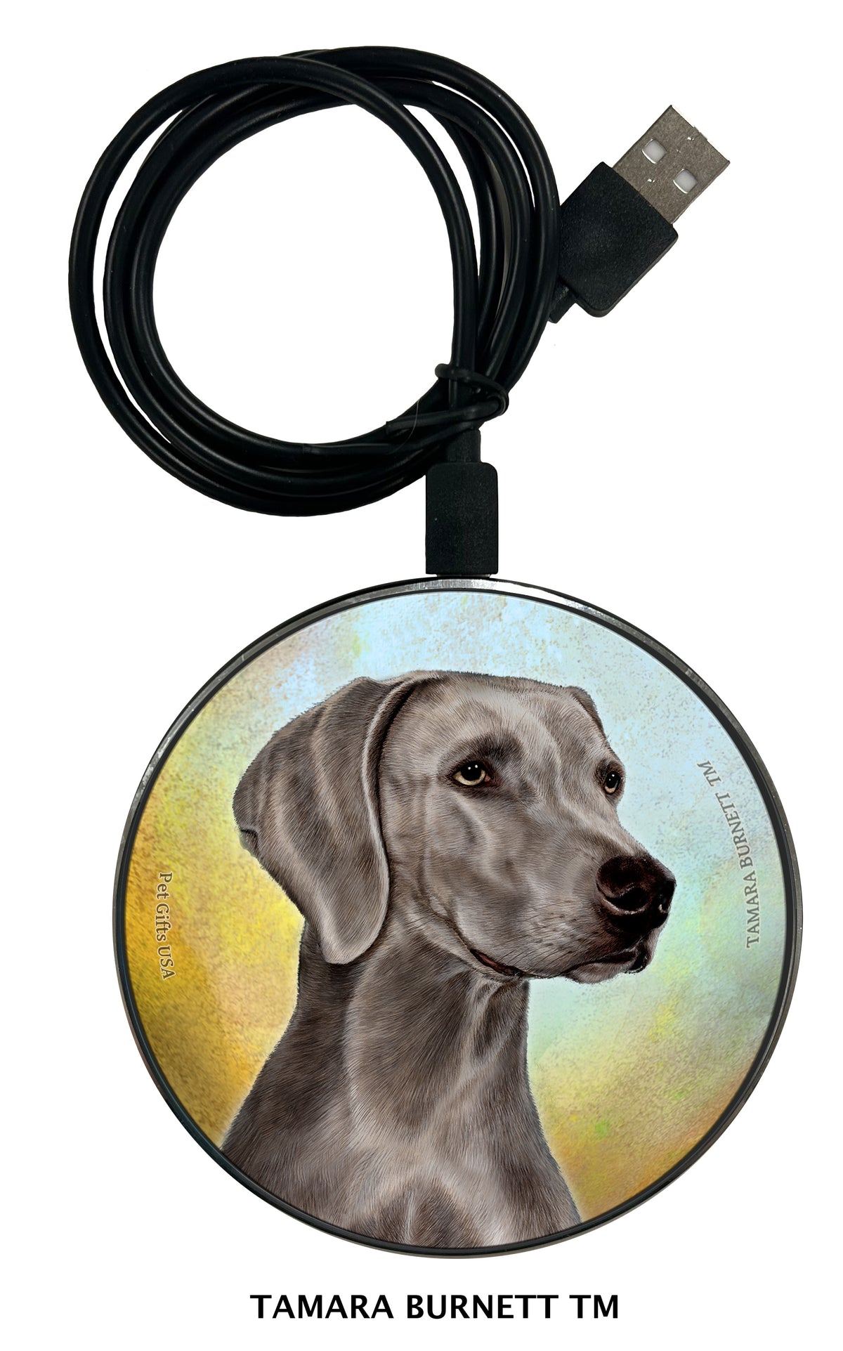 Weimaraner Grey Zoomies Wireless Charger