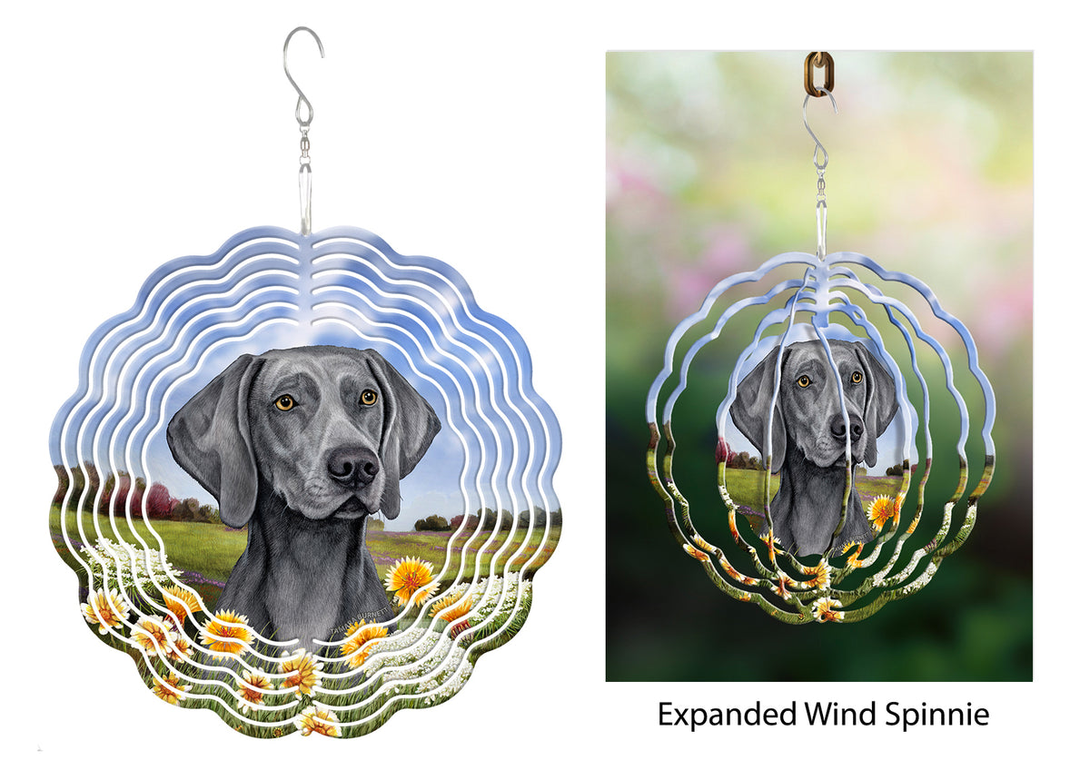 Weimaraner Light Blue Wind Spinner