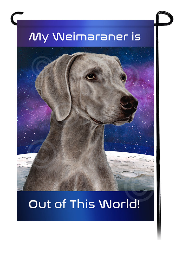 Weimaraner Out Of This World Garden Flags