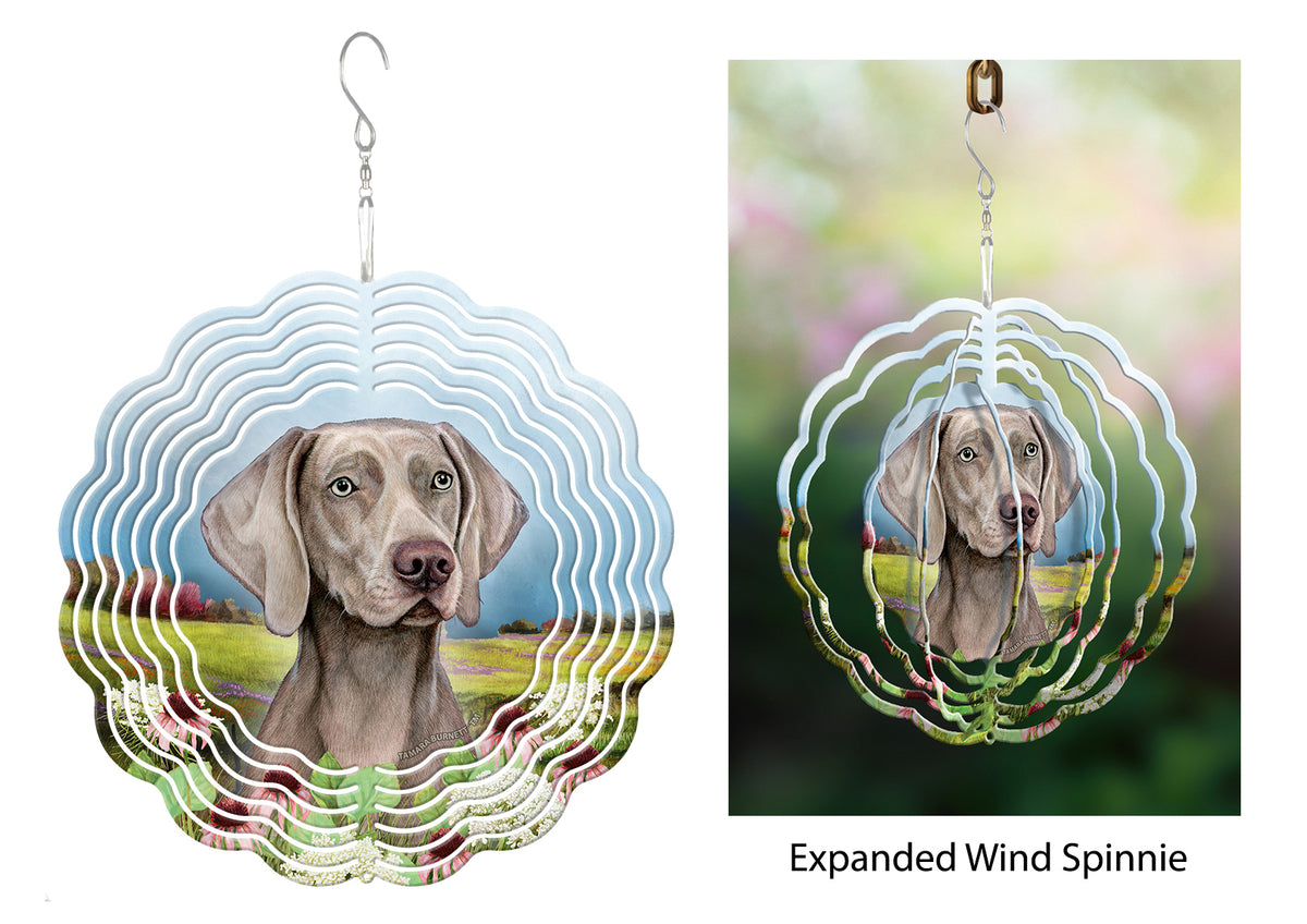 Weimaraner Silver Grey Wind Spinner