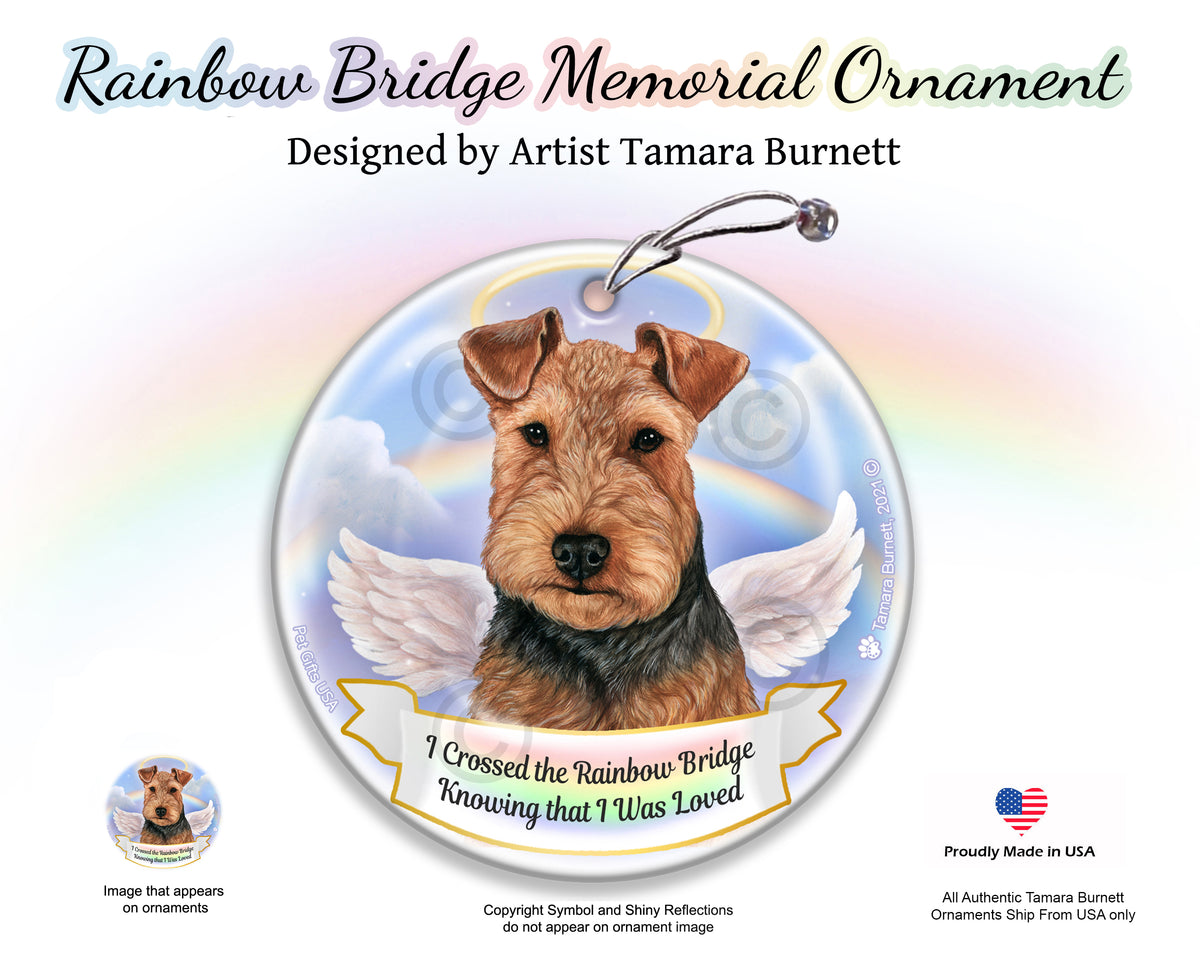 Welsh Terrier Rainbow Bridge Memorial Ornament