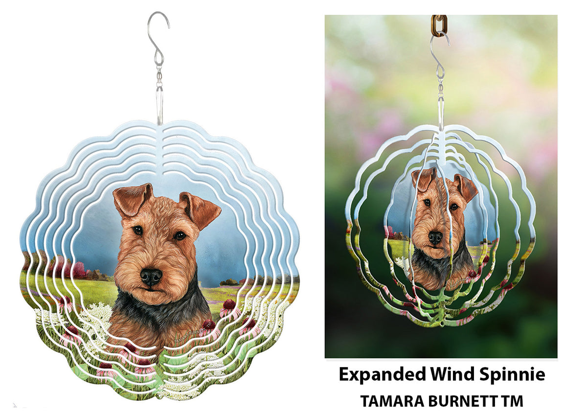 Welsh Terrier Black and Tan Wind Spinner
