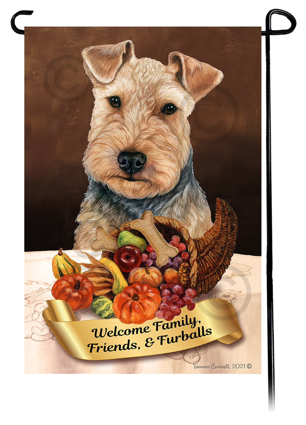 Welsh Terrier Thanksgiving - Garden Flag