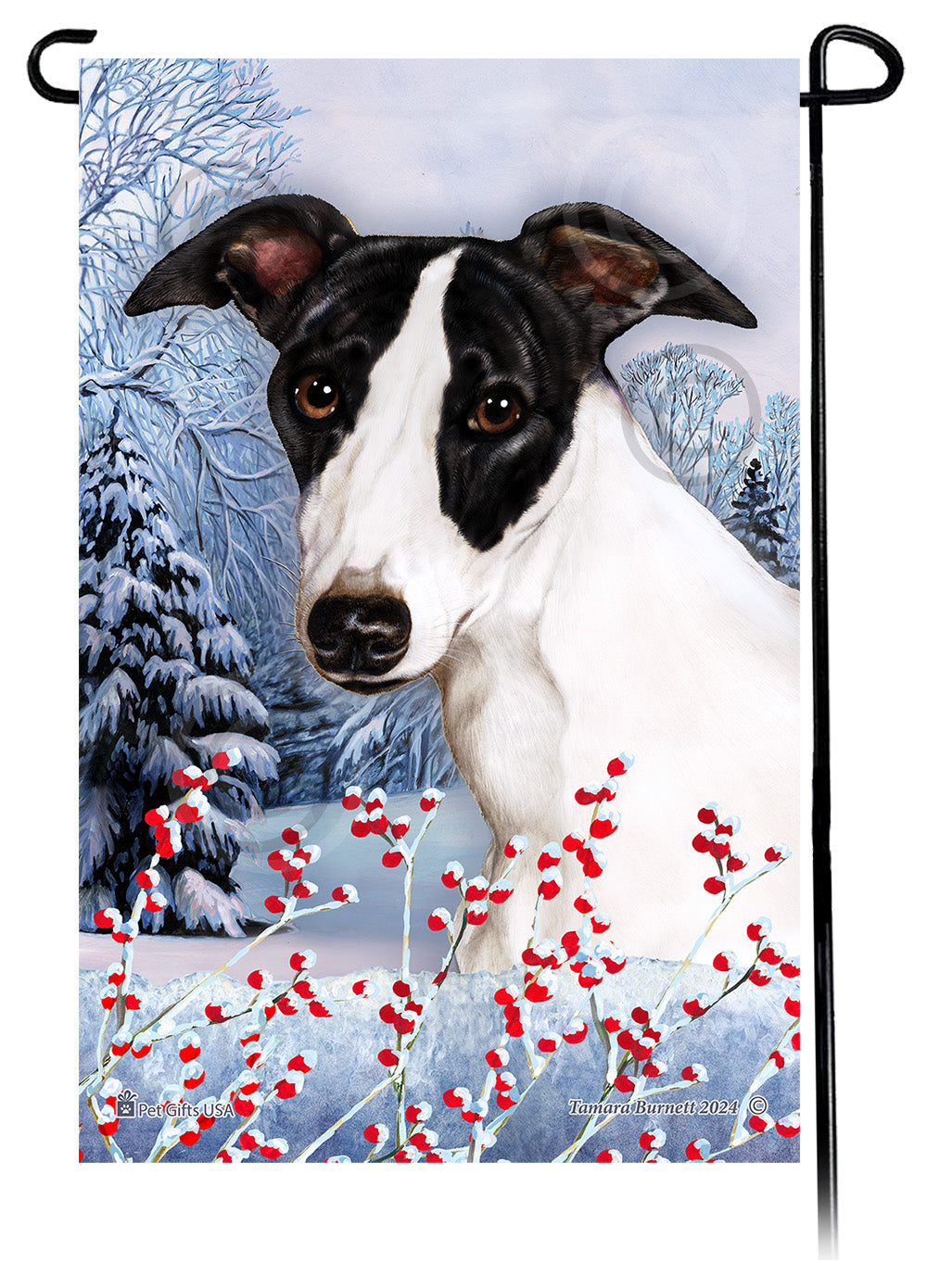 Whippet Winterberries Garden Flags