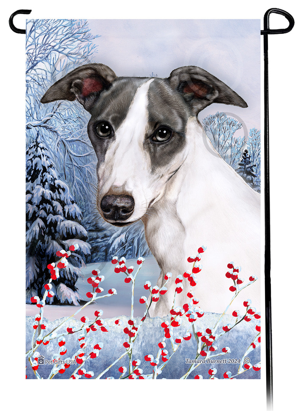 Whippet Winterberries - Garden Flag