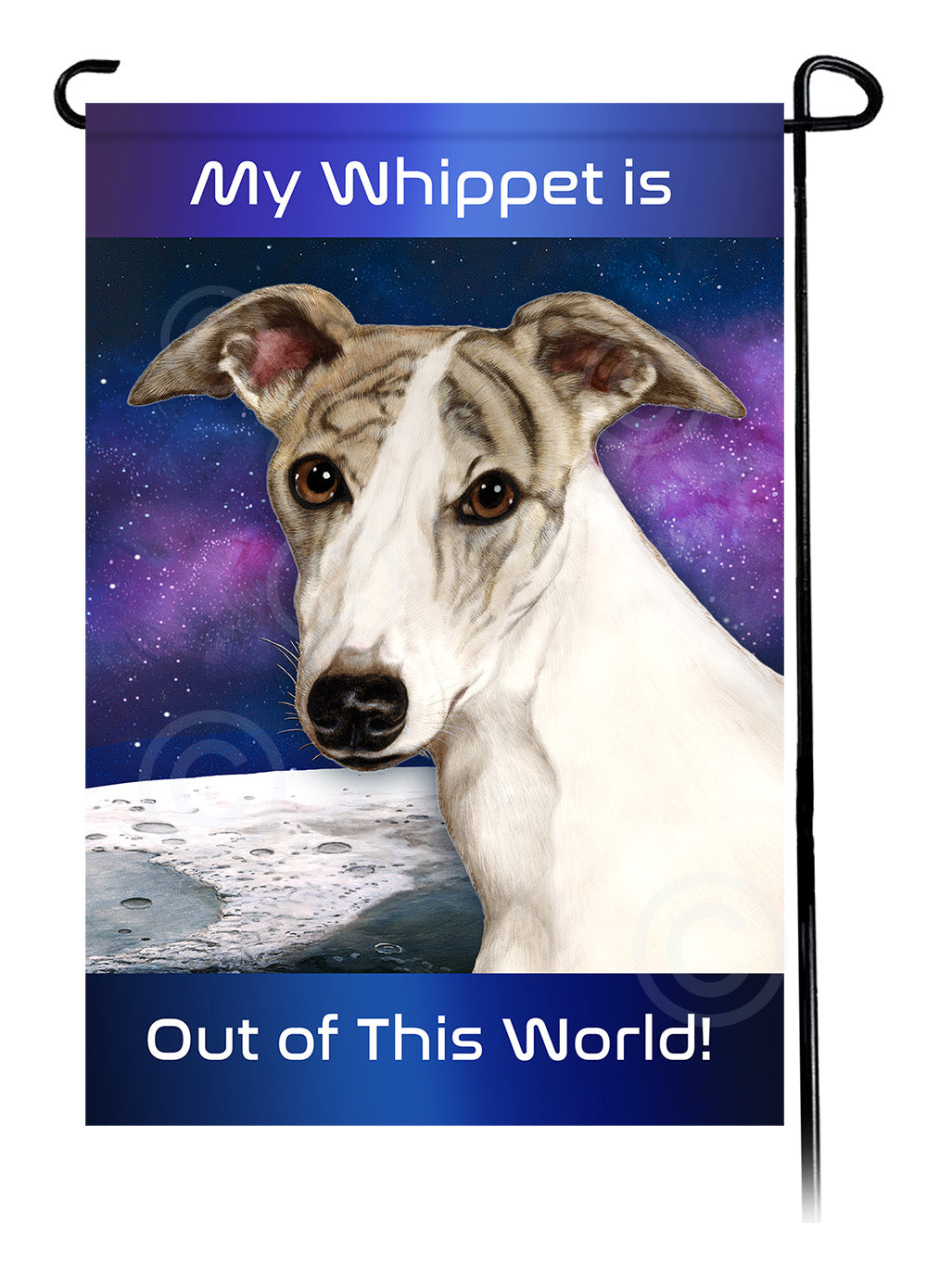 Whippet Out Of This World - Garden Flag