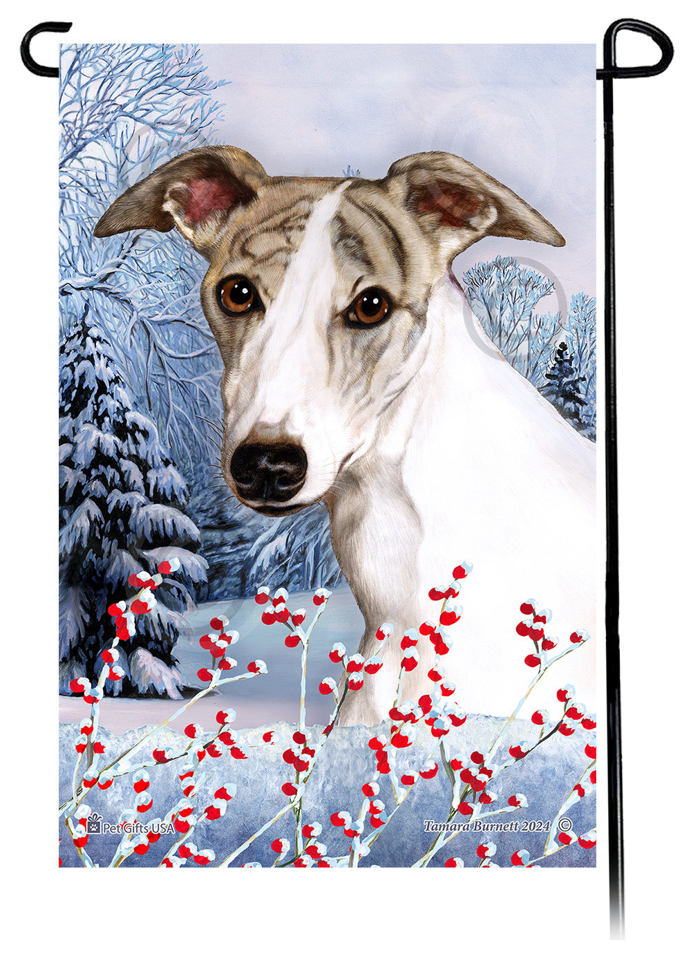 Whippet Winterberries - Garden Flag
