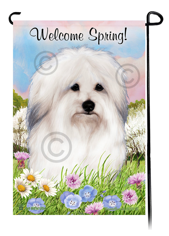 Coton de Tulear Welcome Spring Garden Flags