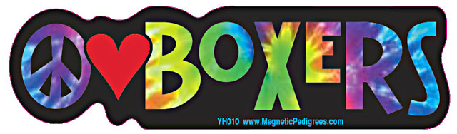Boxer Yippie Hippie Bumper Sticker