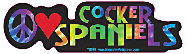 Cocker Spaniel Yippie Hippie Bumper Sticker