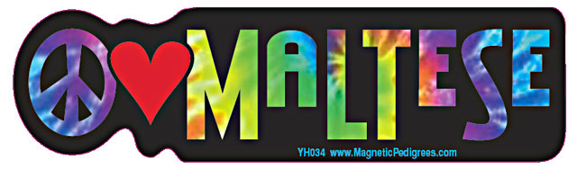 Maltese Yippie Hippie Bumper Sticker