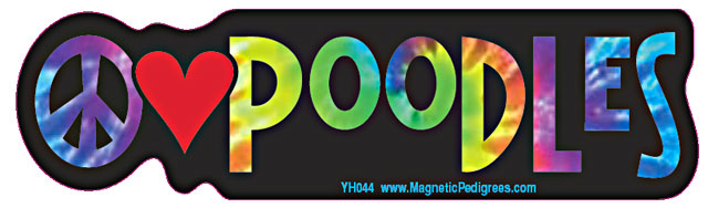 Poodle Yippie Hippie Bumper Sticker