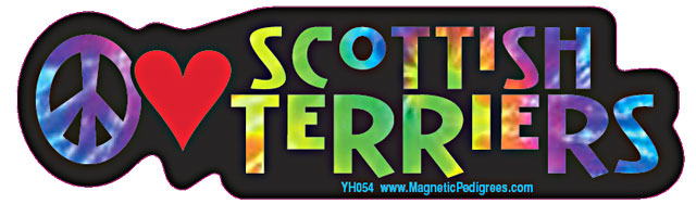 Scottish Terrier Yippie Hippie Bumper Sticker
