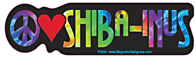 Shiba Inu Yippie Hippie Bumper Sticker