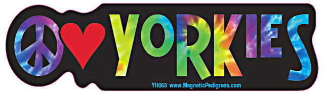 Yorkshire Terrier Yippie Hippie Bumper Sticker