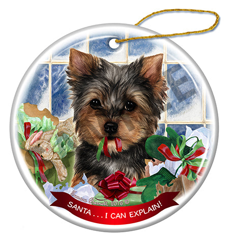 Yorkie - Santa I Can Explain Ornament