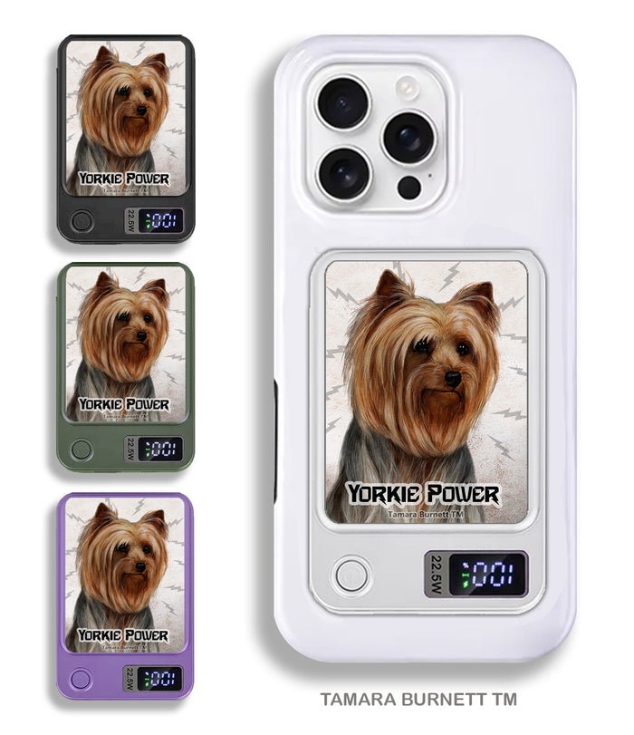 Yorkie Adult Natural Coat Phone Bank Wireless Charger