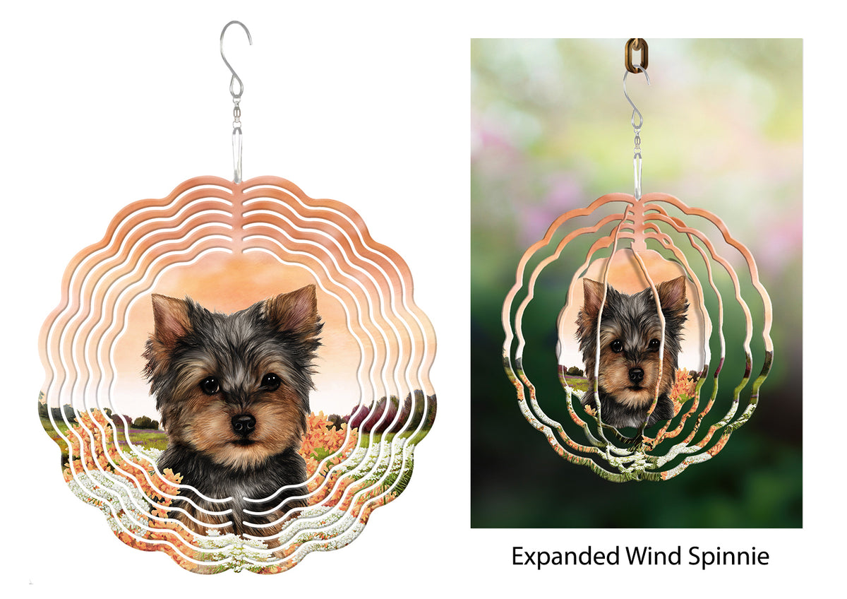 Yorkshire Terrier Yorkie Puppy Cut Wind Spinner