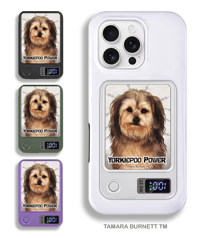 Yorkipoo Fawn Phone Bank Wireless Charger