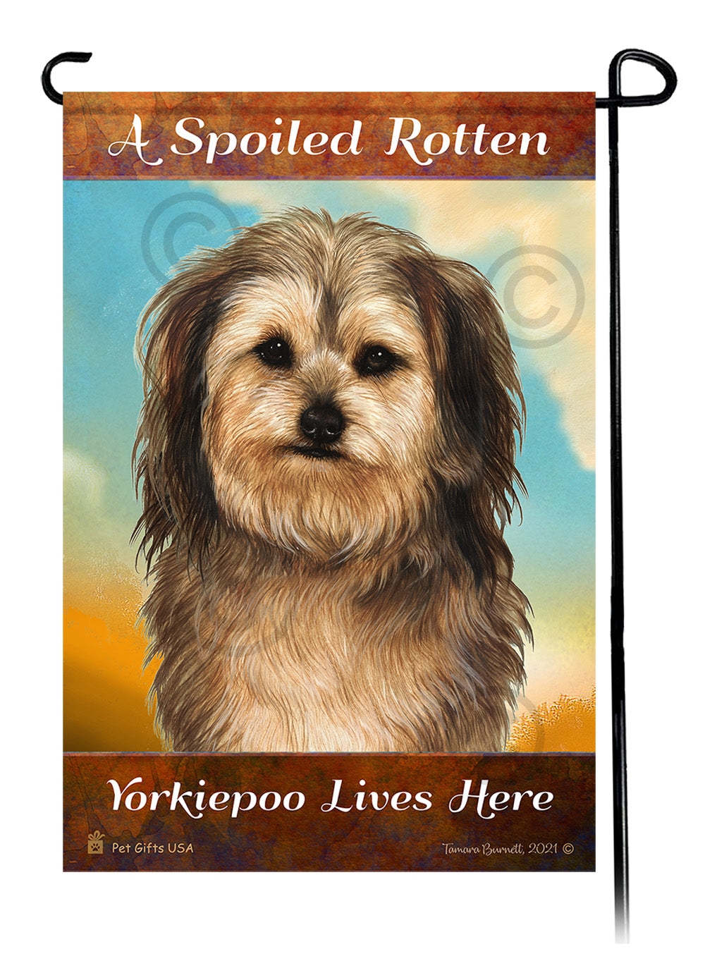 Yorkipoo Spoiled Rotten Garden Flags