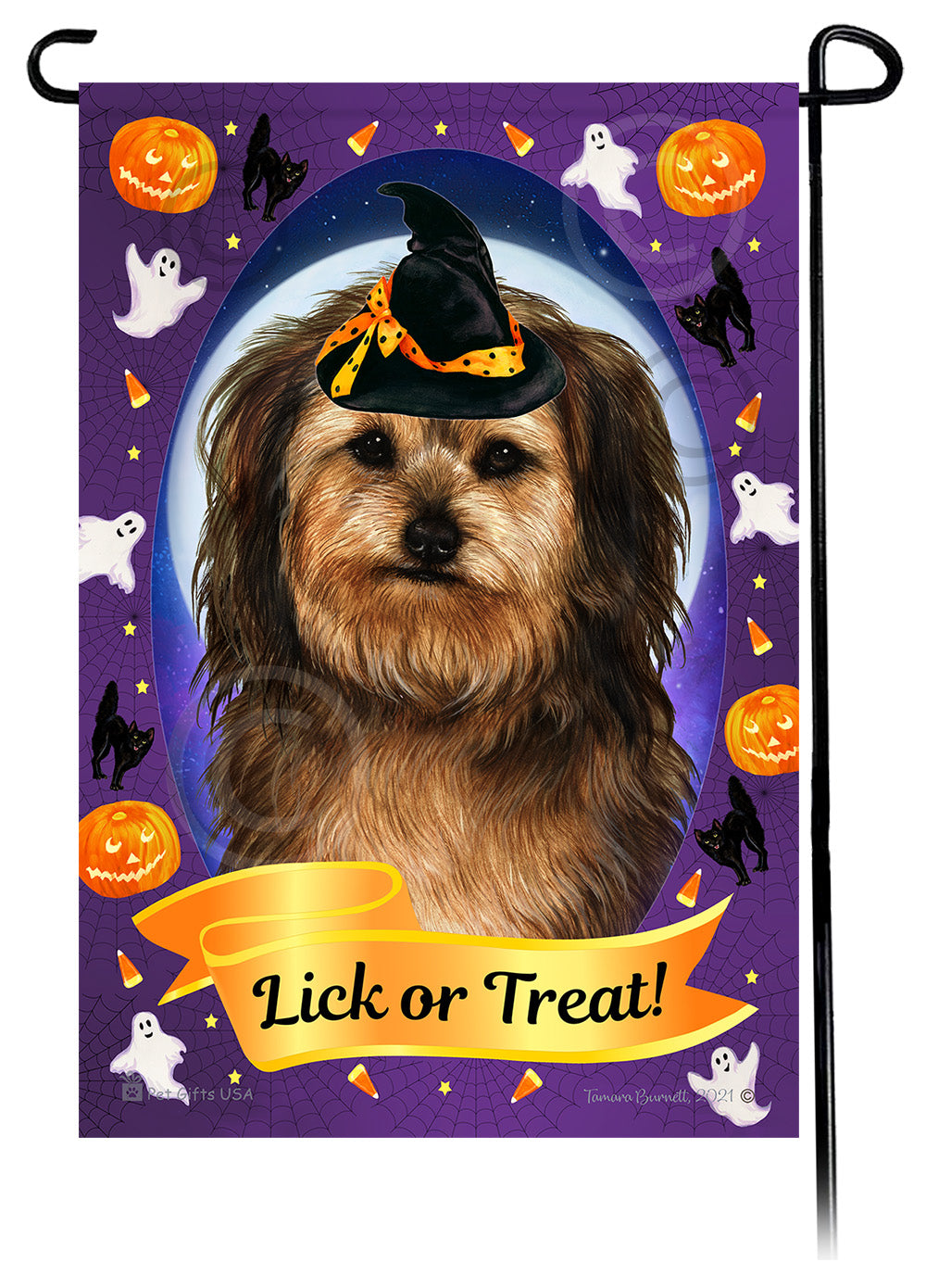 Shih Poo Halloween Howls - Garden Flag