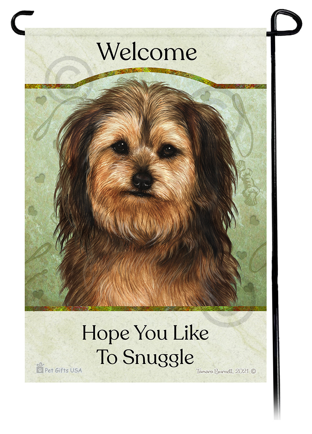 Yorkipoo Hope You Like To Snuggle - Garden Flag