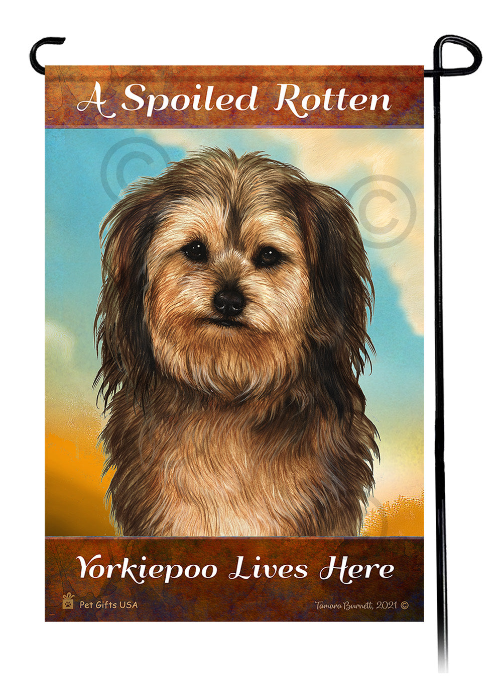 Yorkipoo Spoiled Rotten - Garden Flag