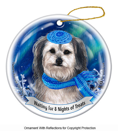 Yorkipoo Silver Hanukkah Ornament
