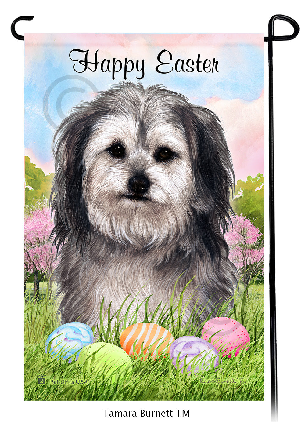 Yorkipoo Happy Easter - Garden Flag