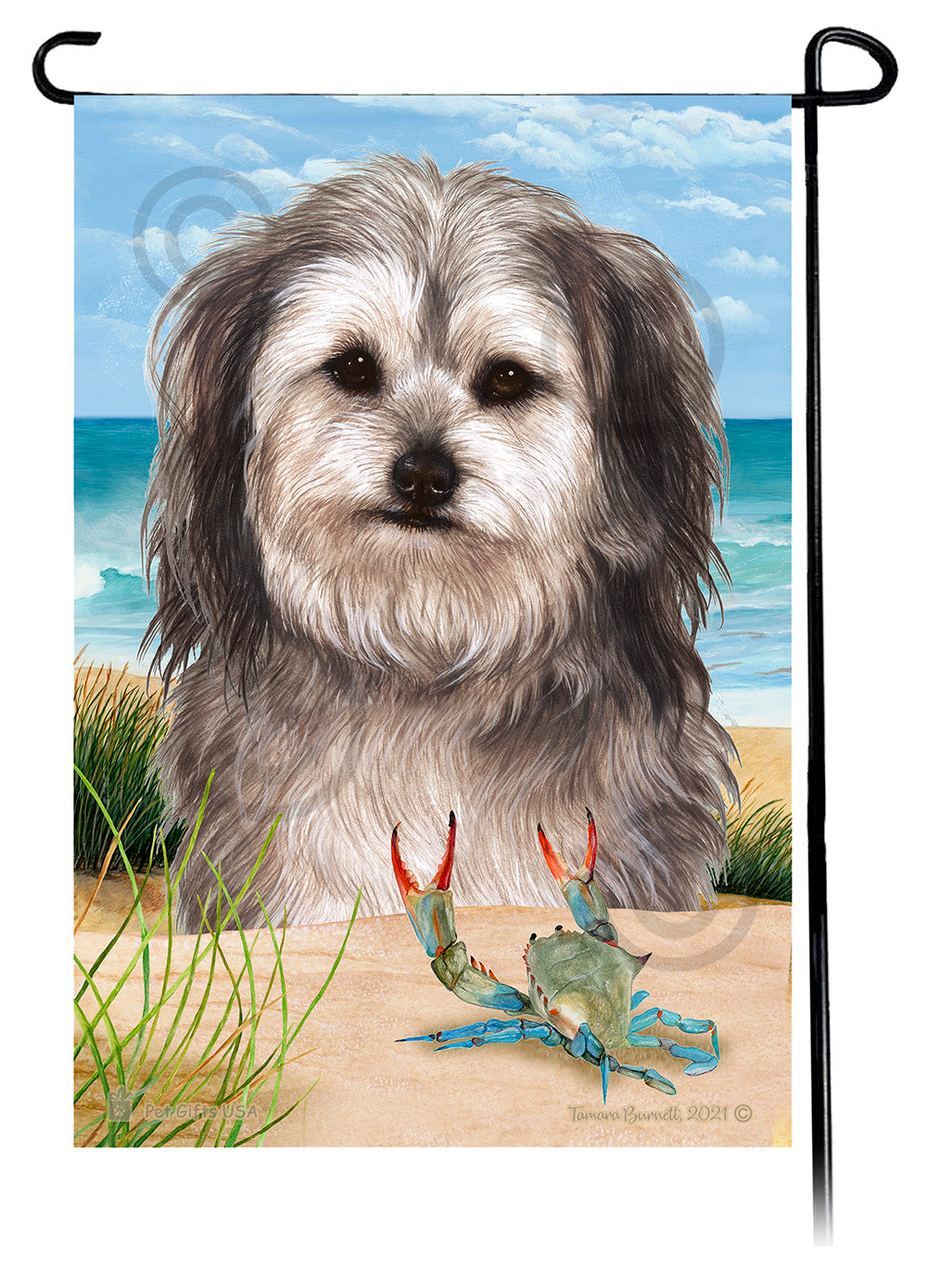 Yorkipoo Summer Flowers Garden Flag