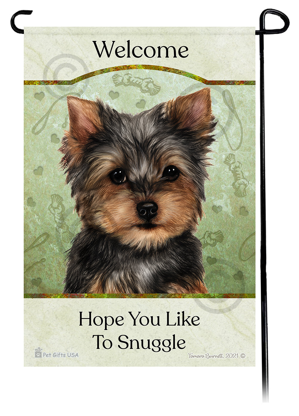 Yorkshire Terrier Hope You Like To Snuggle Garden Flags