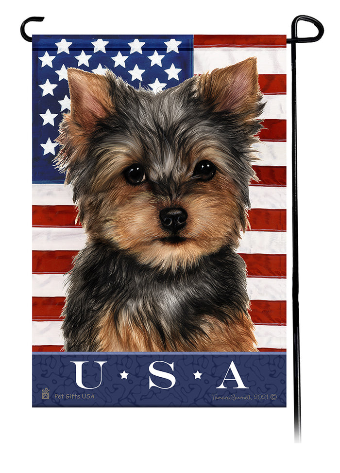 Yorkshire Terrier True Blue Garden Flags