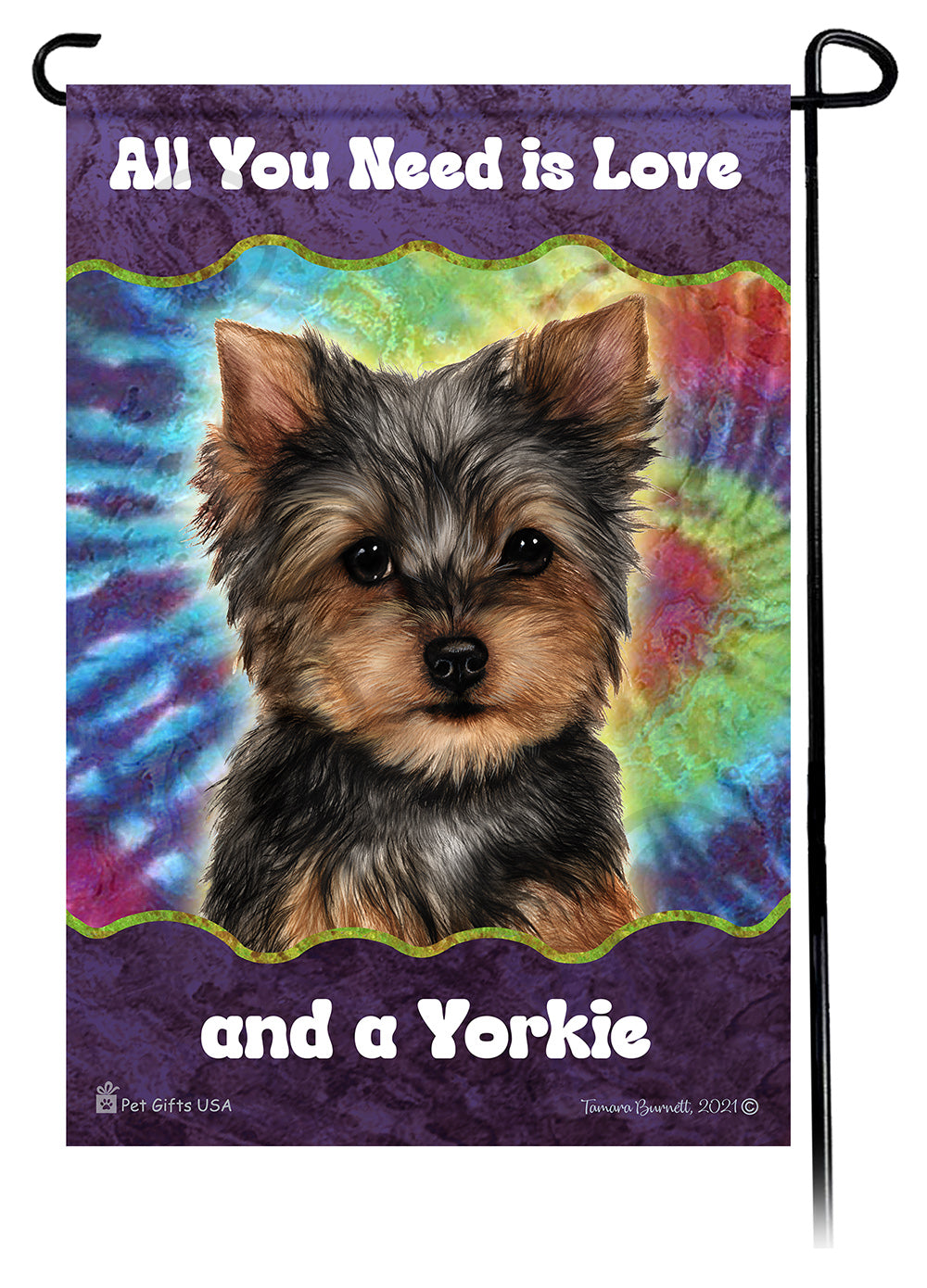 Yorkshire Terrier All You Need Is Love Garden Flags