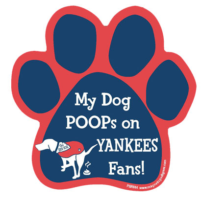 Baseball Rivals Paw Shaped Magnets
