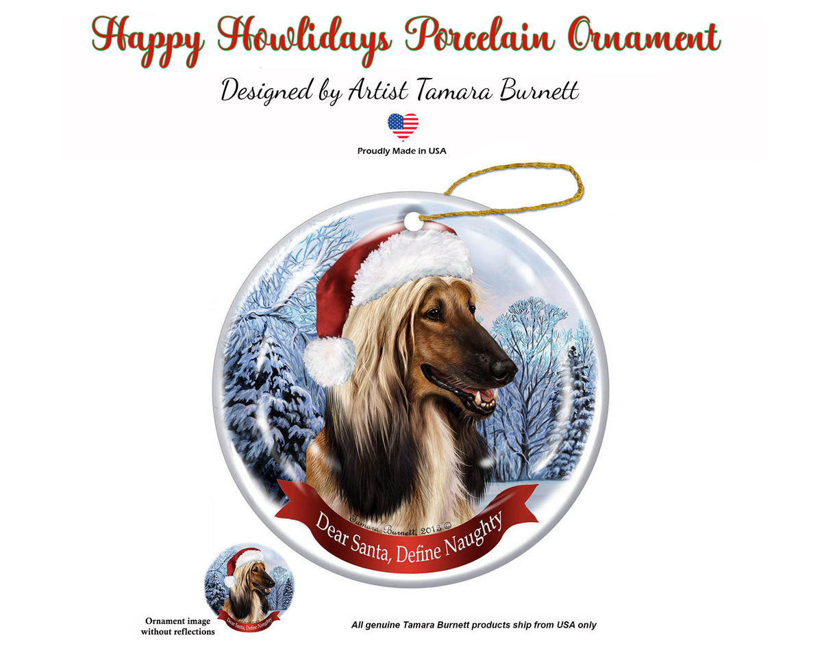 Afghan - Dear Santa, Define Naughty Christmas Ornament