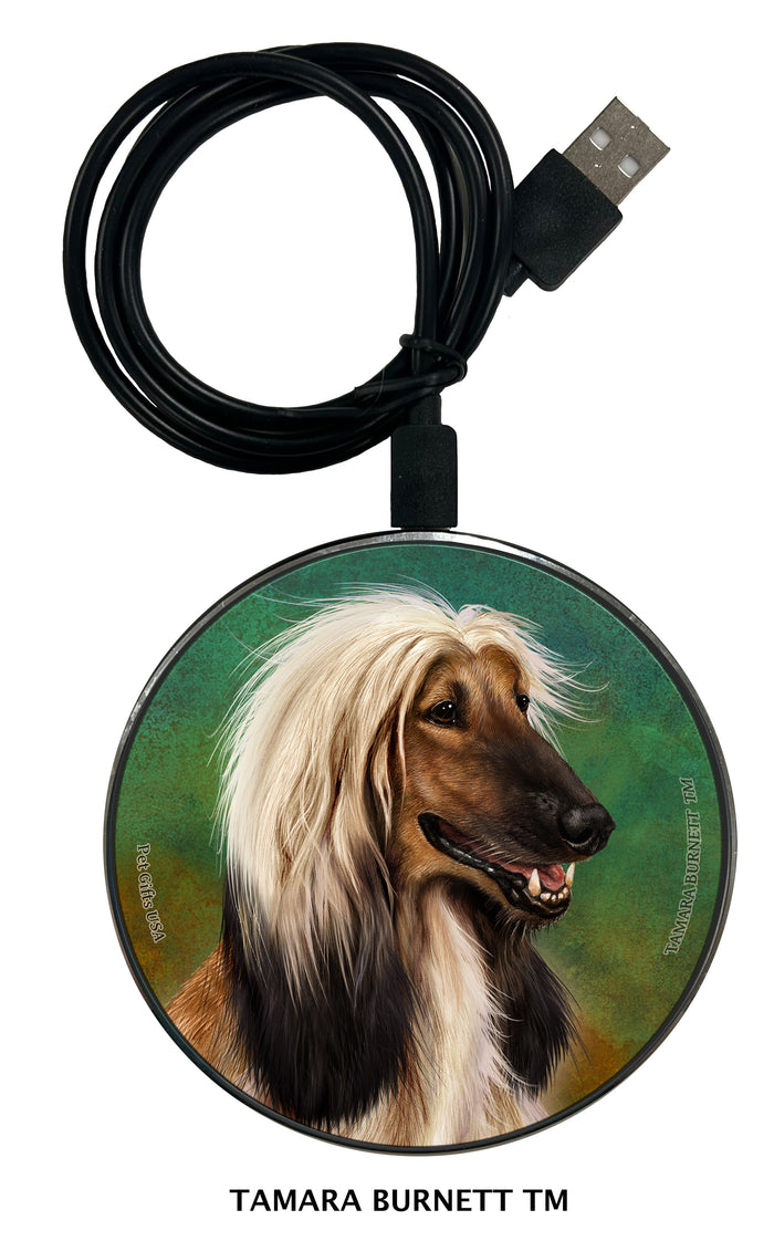 Afghan Hound Zoomies Wireless Charger