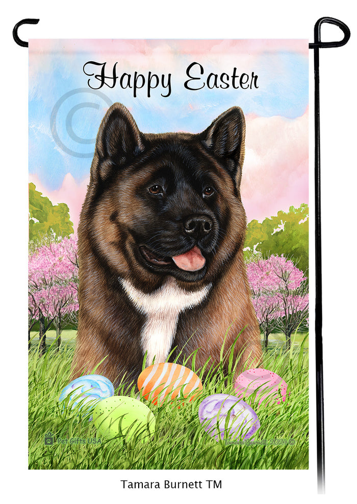 Akita Happy Easter Garden Flags
