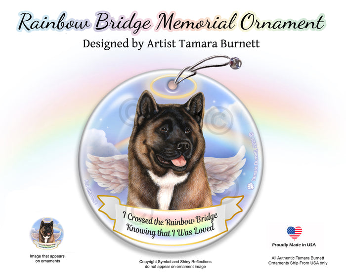 Akita Rainbow Bridge Memorial Ornament