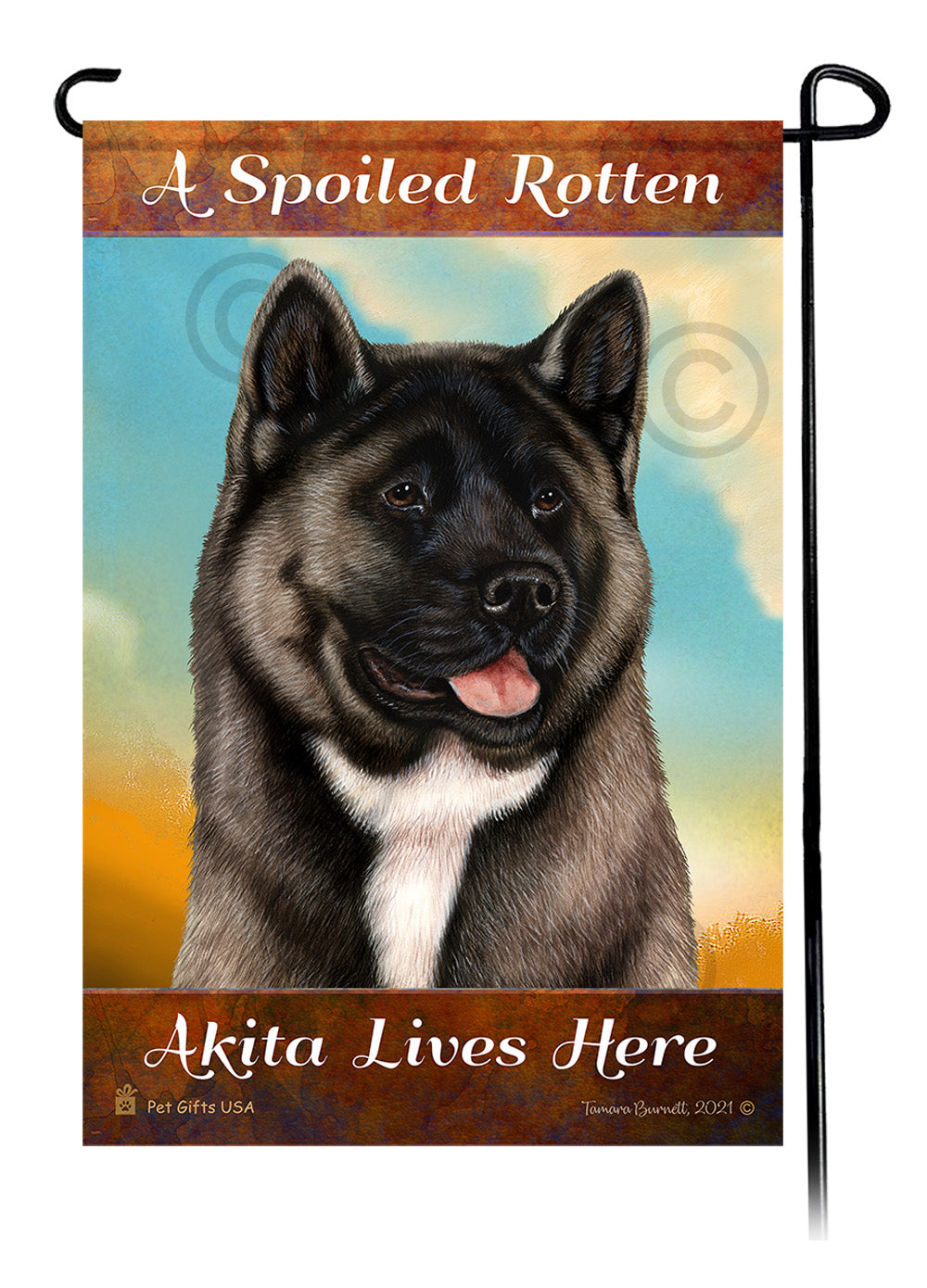 Akita Spoiled Rotten - Garden Flag