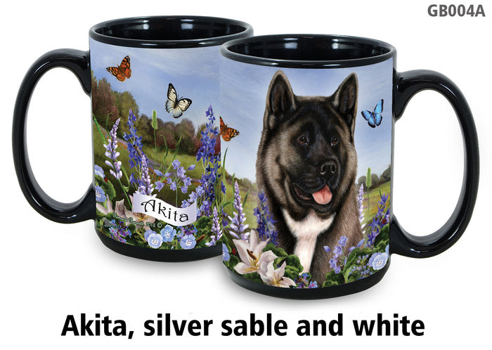 Akita Silver - Garden Party Fun Mug 15 oz